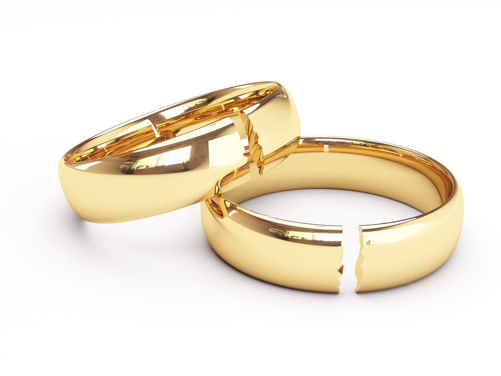 broken wedding rings - divorce in ohio